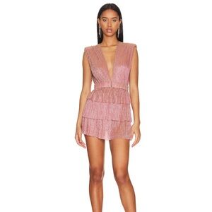 Sabina Musayev Skylar Mini Dress in Pink Lemonade